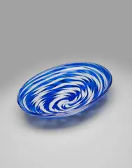 Archimede Seguso, Fantasia Bianco-Azzuro Bowl, for Vetreria Archimede Seguso, internally decorated glass, engraved 'Archimede Seguso Murano'