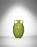 Ulderico Moretti, Murrine Vase with Four Handles, , murrine glass with applied handles
