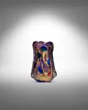 Flavio Poli, Irregular Vase, for Seguso Vetri d'Arte, glass internally decorated with gold foil