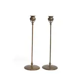 Pair of Candlesticks by Tiffany Studios, patinated bronze, sold Oct 2022