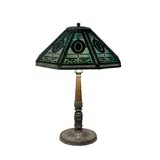 Adams Table Lamp by Tiffany Studios, bronze, Favrile glass, sold Oct 2022
