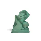 Arkady Baghdasaryan, Goat, green glazed ceramic, with ARKO monogram on interior of underside and paper label marked 'ARKO No