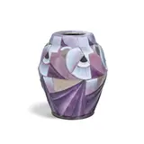 Camille Faure, Vase, for Limoges, enameled copper, signed in enamel 'C