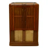 E.H. Scott, 'Ravinia Grande' Radio with Phonograph Console Radio, burlwood, walnut, grille cloth