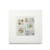 Rut Bryk, Patchwork Plaque, glazed stoneware, painted wood