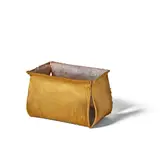 June Schwarcz, Vessel (#2329), electroplated copper foil and enamel interior with gold plated exterior