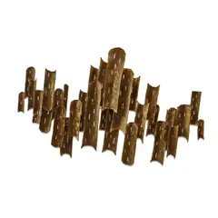 Tom Greene, Brutalist Wall Light Sculpture, for Feldman Lighting, copper and metal