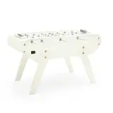 B90 Foosball Table by Domeau Peres & Bonzini, full grain leather, veneered wood, brushed and chromed aluminum, the leather impressed 'DOMEAU & PERES', offered Oct 2022