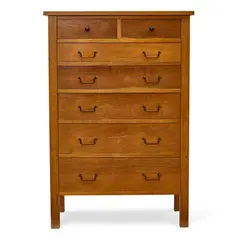 Roy McMakin, Custom Chest of Drawers, , oak, patinated metal