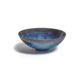 Bowl by Gertrud and Otto Natzler, crystalline glazed earthenware, signed 'NATZLER' and with numbered paper label 'L099' on underside, sold Oct 2022