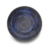 Bowl by Gertrud and Otto Natzler, 'Midnight Sky' deep blue crystalline-glazed earthenware, signed 'NATZLER' and with numbered paper label 'J446' on unders, sold Oct 2022