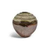 Shimaoka Tatsuzo, Vessel, glazed stoneware, with label remnants