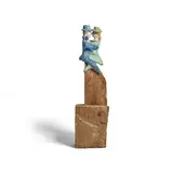 Lovers by Beatrice Wood, glazed terracotta, driftwood, sold Oct 2022