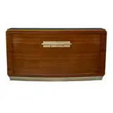 Dominique, Cabinet, rosewood, chromed metal, shagreen, with Dominique Paris branded mark, cabinet opening to reveal four drawers and six shelves