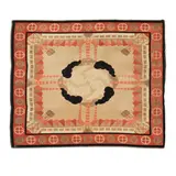 Ernest Boiceau, Usines Rug, hand woven point de Cornély wool, cotton, woven signature 'E Boiceau'
