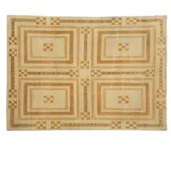 Art Deco-Style, Rug, handwoven wool and silk, produced in Nepal