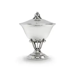 Lidded Compote, 17C by Johan Rohde, for Georg Jensen, sterling silver, stamped 'DENMARK STERLING' with Georg Jensen hallmark and numbered '17C' on underside, sold Jul 2022