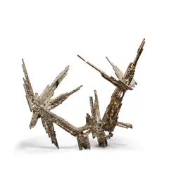 Achilleas Aperghis, Birds in Flight, parcel gilt patinated bronze