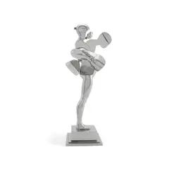 Ernest Trova, Study/Falling Man (Radical Hinge Figure #2), polished stainless steel, stamped and dated 'E