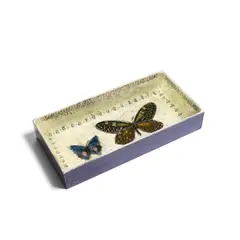Rectangular Butterfly Tray and Adam and Eve Relief Panel by Rut Bryk, glazed earthenware, the butterfly incised 'BRYK I, sold Jul 2022