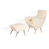 Italian Modern, Lounge Chair and Ottoman