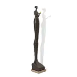 Tom Corbin, Girl With Pear, bronze and cold painted bronze, on stone base