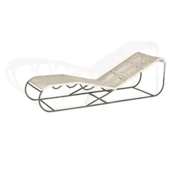 'Bronze Age' Chaise Lounge, Model 41000 by Kipp Stewart, for Terra, bronze tubing, cord, sold Jul 2022