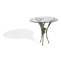 Satyr Table by Dan Johnson, bronze, glass, sold Jul 2022