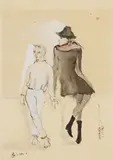 Boy and Girl (Two-Sided Work) by Christian Bérard, sold Jul 2022