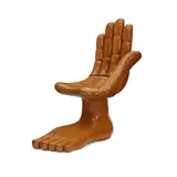 Hand Foot Chair by Pedro Friedeberg, carved and lacquered mahogany, incised 'PEDRO FRIEDEBERG', sold Jul 2022