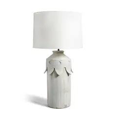 Antonio Attolini, Table Lamp, glazed earthenware, silk shade