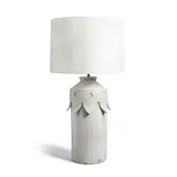 Antonio Attolini, Table Lamp, glazed earthenware, silk shade