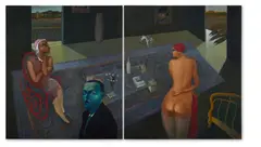 Gonzalo Cienfuegos, The Latin Lover (Diptych), oil on linen in two parts