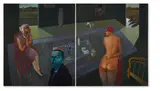 The Latin Lover (Diptych) by Gonzalo Cienfuegos, oil on linen in two parts, sold Jul 2022