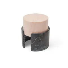 Kueng Caputo, Stool, marble, incised 'KUENG CAPUTO 2014' on top of base
