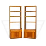 Arthur Espenet Carpenter, Pair of Illuminated Bookshelf Cabinets