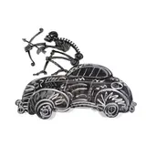 Frank Romero, Dona Sebastiana (Angel of Death), paint on shaped aluminum