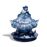 David Regan, Borscht Tureen and Underplate, glazed porcelain, incised 'Regan 1993'