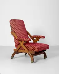 Charles Bevan, Reclining Lounge Chair, , oak, stamped 'GILLOW & Co