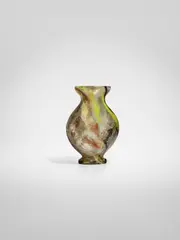 Francois-Eugene Rousseau, Vase, craquelure glass, internally decorated, engraved 'E