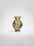 Francois-Eugene Rousseau, Vase, craquelure glass, internally decorated, engraved 'E