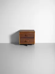 George Nakashima, 'Kornblut' Cabinet, Persian walnut, two English walnut burl handles, American black walnut, inside of drawer painted 'George Nakashima July 1981'