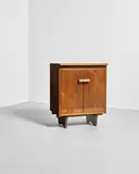 'Bahut' by George Nakashima, Persian walnut, American black walnut, English burl walnut handle, nine drawers, sold Jun 2022