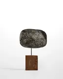 John Prip, Untitled, cast pewter, pine