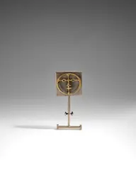 John Prip, Standing Lidded Box, nickel-plated brass, brass