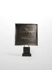 John Prip, Untitled, cast pewter, wood