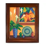 Angela Perko, Still Life with Calla Lilies, oil on canvas