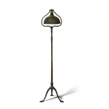 Harp Floor Lamp by Tiffany Studios, patinated bronze, sold Mar 2022