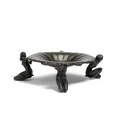 Grace Helen Talbot, Figural Center Bowl, patinated bronze