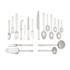 Jean E. Puiforcat, Nantes Pattern Flatware Service for Fourteen